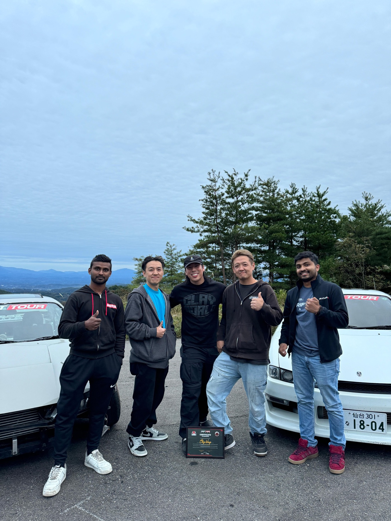 Drift Tour Japan crew with drift cars